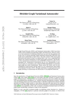 Dirichlet Graph Variational Autoencoder