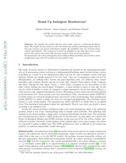 Stand Up Indulgent Rendezvous