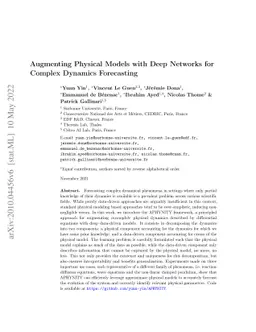 Augmenting Physical Models with Deep Networks for Complex Dynamics
  Forecasting