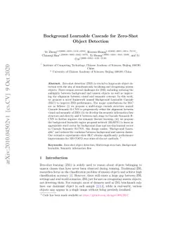 Background Learnable Cascade for Zero-Shot Object Detection