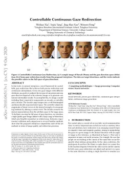 Controllable Continuous Gaze Redirection
