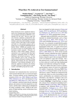 What Have We Achieved on Text Summarization?