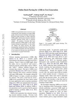 Online Back-Parsing for AMR-to-Text Generation
