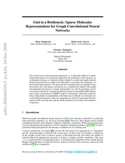 Gini in a Bottleneck: Sparse Molecular Representations for Graph
  Convolutional Neural Networks