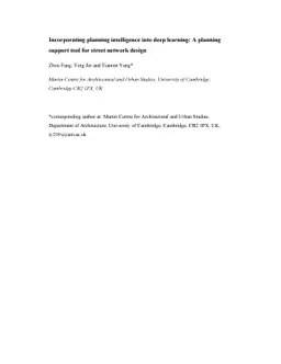 Incorporating planning intelligence into deep learning: A planning
  support tool for street network design