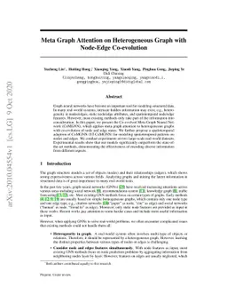 Meta Graph Attention on Heterogeneous Graph with Node-Edge Co-evolution