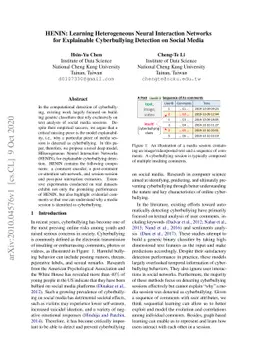 HENIN: Learning Heterogeneous Neural Interaction Networks for
  Explainable Cyberbullying Detection on Social Media