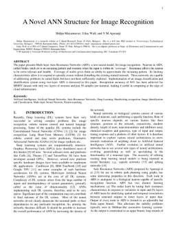A Novel ANN Structure for Image Recognition