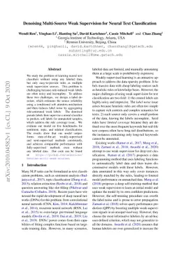 Denoising Multi-Source Weak Supervision for Neural Text Classification