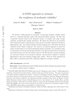 A GMM approach to estimate the roughness of stochastic volatility