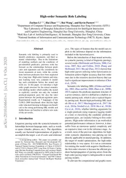 High-order Semantic Role Labeling