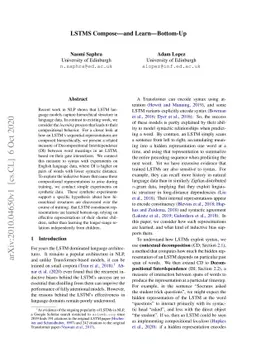 LSTMs Compose (and Learn) Bottom-Up
