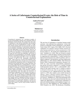 A Series of Unfortunate Counterfactual Events: the Role of Time in
  Counterfactual Explanations