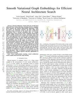 Smooth Variational Graph Embeddings for Efficient Neural Architecture
  Search