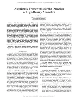 Algorithmic Frameworks for the Detection of High Density Anomalies