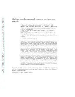Machine Learning approach to muon spectroscopy analysis