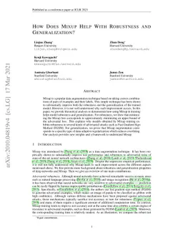How Does Mixup Help With Robustness and Generalization?