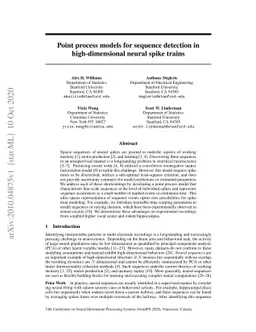 Point process models for sequence detection in high-dimensional neural
  spike trains