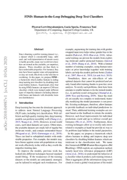 FIND: Human-in-the-Loop Debugging Deep Text Classifiers