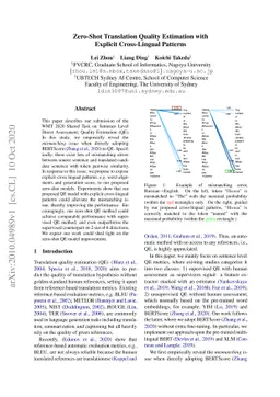 Zero-Shot Translation Quality Estimation with Explicit Cross-Lingual
  Patterns