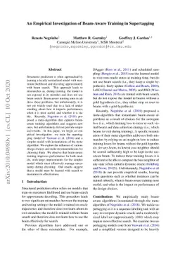 An Empirical Investigation of Beam-Aware Training in Supertagging