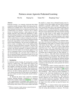 Fairness-aware Agnostic Federated Learning