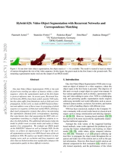 Hybrid-S2S: Video Object Segmentation with Recurrent Networks and
  Correspondence Matching
