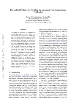 Hierarchical Evidence Set Modeling for Automated Fact Extraction and
  Verification