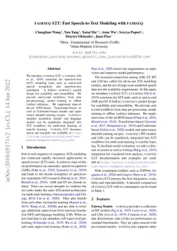 fairseq S2T: Fast Speech-to-Text Modeling with fairseq