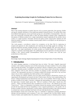 Exploiting Knowledge Graphs for Facilitating Product/Service Discovery