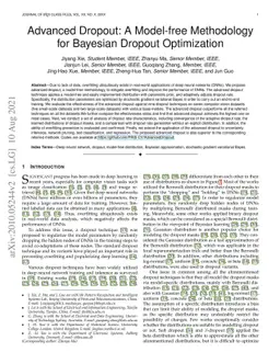 Advanced Dropout: A Model-free Methodology for Bayesian Dropout
  Optimization