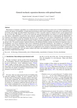 General stochastic separation theorems with optimal bounds