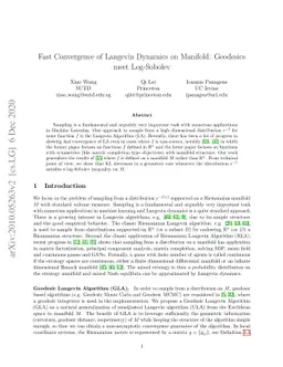 Fast Convergence of Langevin Dynamics on Manifold: Geodesics meet
  Log-Sobolev