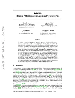 SMYRF: Efficient Attention using Asymmetric Clustering
