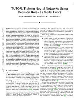 TUTOR: Training Neural Networks Using Decision Rules as Model Priors