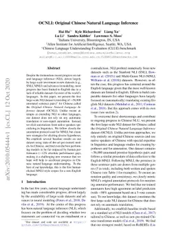 OCNLI: Original Chinese Natural Language Inference