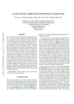 CC-Loss: Channel Correlation Loss For Image Classification