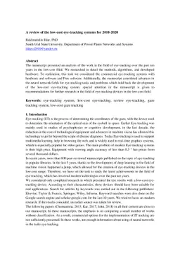 A review of the low-cost eye-tracking systems for 2010-2020