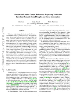 Scene Gated Social Graph: Pedestrian Trajectory Prediction Based on
  Dynamic Social Graphs and Scene Constraints