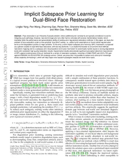 Implicit Subspace Prior Learning for Dual-Blind Face Restoration