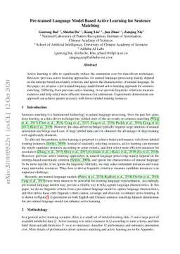 Pre-trained Language Model Based Active Learning for Sentence Matching