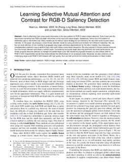 Learning Selective Mutual Attention and Contrast for RGB-D Saliency
  Detection