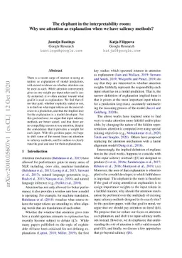 The elephant in the interpretability room: Why use attention as
  explanation when we have saliency methods?