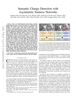 Semantic Change Detection with Asymmetric Siamese Networks