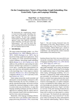 On the Complementary Nature of Knowledge Graph Embedding, Fine Grain
  Entity Types, and Language Modeling