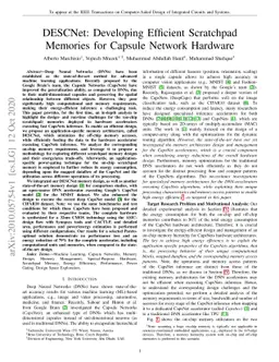 DESCNet: Developing Efficient Scratchpad Memories for Capsule Network
  Hardware