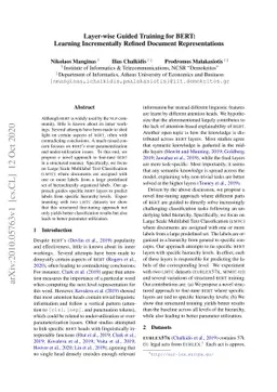 Layer-wise Guided Training for BERT: Learning Incrementally Refined
  Document Representations