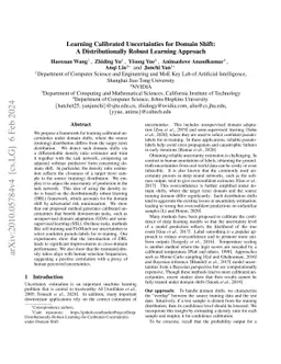 Learning Calibrated Uncertainties for Domain Shift: A Distributionally
  Robust Learning Approach