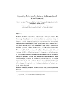Pedestrian Trajectory Prediction with Convolutional Neural Networks