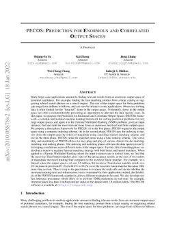 PECOS: Prediction for Enormous and Correlated Output Spaces